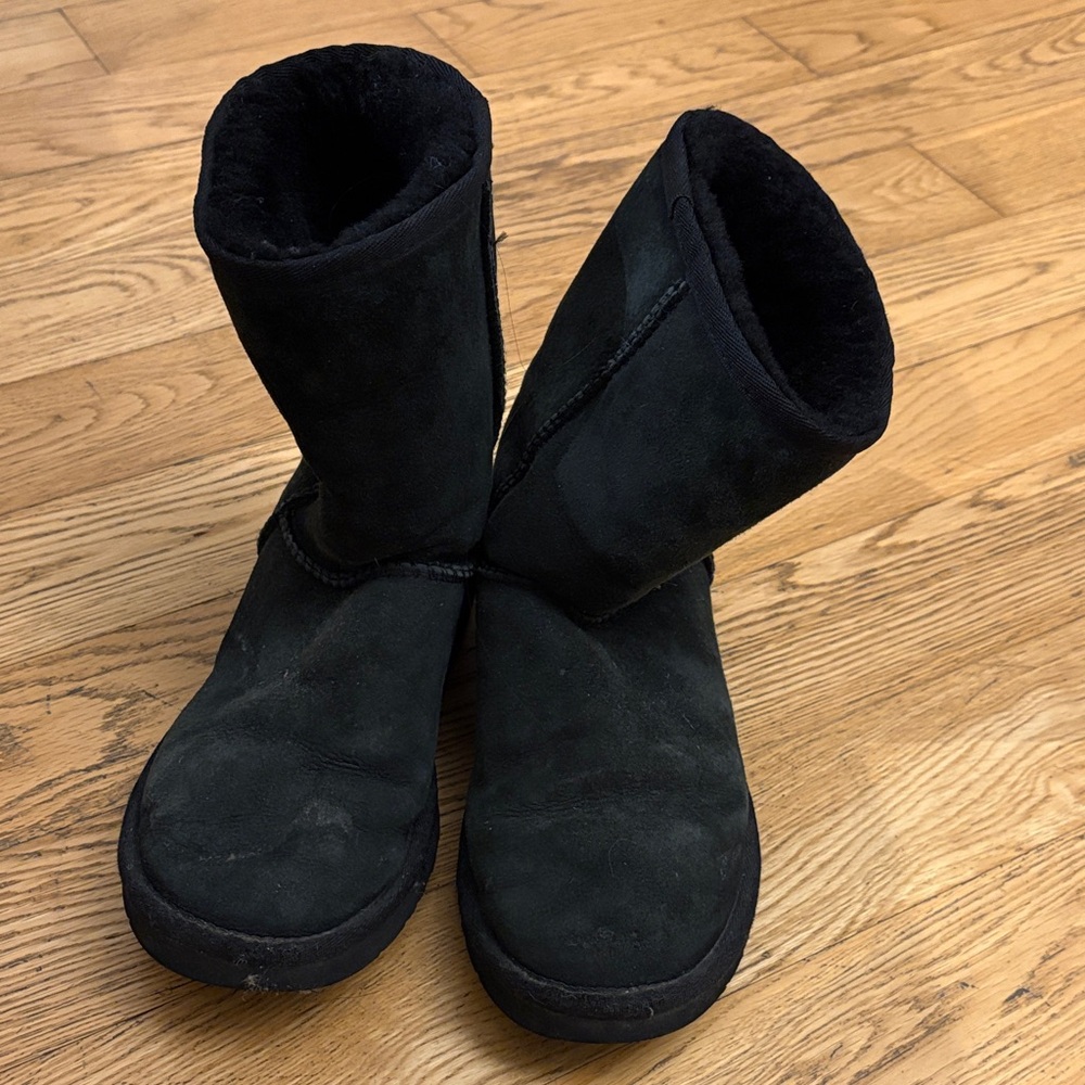 UGG Black Suede Winter Boots